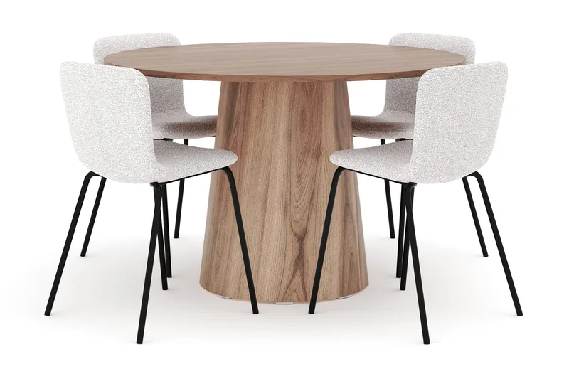 Lanzo Spisebord 120 cm med 4 Katy Spisestoler, undefined