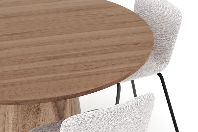 Lanzo Spisebord 120 cm med 4 Katy Spisestoler - Møbler - Bord - Spisegrupper