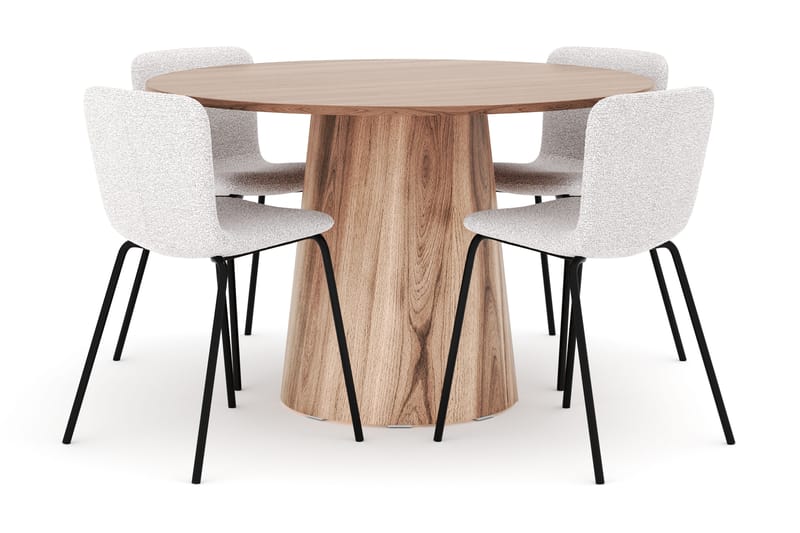 Lanzo Spisebord 120 cm med 4 Katy Spisestoler, undefined