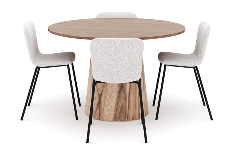 Lanzo Spisebord 120 cm med 4 Katy Spisestoler - Møbler - Bord - Spisegrupper