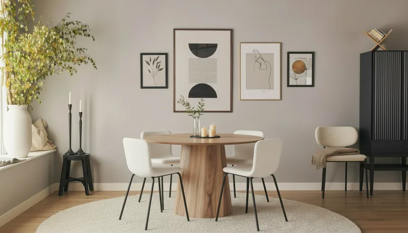 Lanzo Spisebord 120 cm med 4 Katy Spisestoler - Møbler - Bord - Spisegrupper