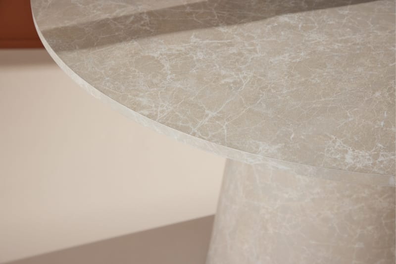 Lanzo Spisebord 120 cm Rundt - Beige - Møbler - Bord - Spisebord & kjøkkenbord