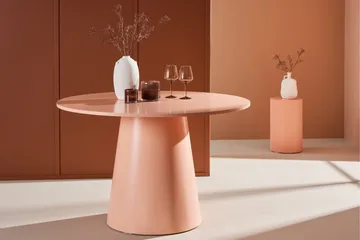 Lanzo Spisebord 120 cm Rundt - Rosa - Møbler - Bord - Spisebord & kjøkkenbord