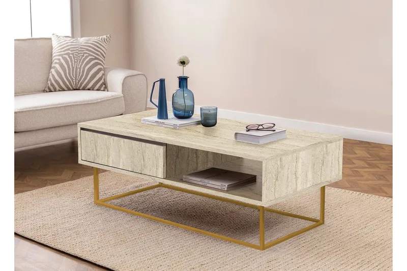 Laxus Sofabord 120 cm - Beige - Møbler - Bord - Sofabord