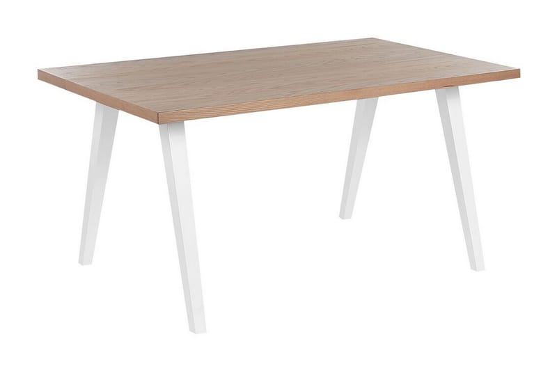 Lenister Spisebord 90x150 cm, Hvit/Lys Brun