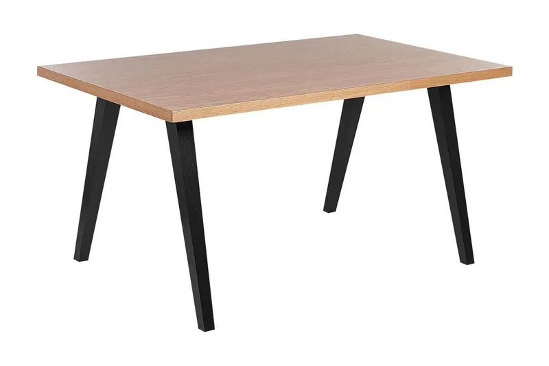 Lenister Spisebord 90x150 cm, Lys Brun/Sort