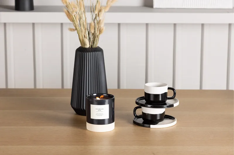 Leo Spisegruppe 100 cm Rektangulær med 4 Night Stoler - Natur - Møbler - Bord - Spisegrupper