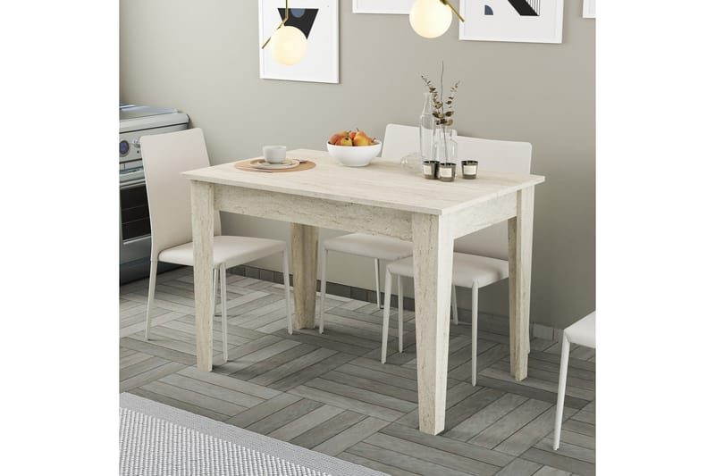 Levents Spisebord 110 cm Rektangulært - Beige - Møbler - Bord - Spisebord & kjøkkenbord