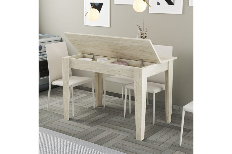 Levents Spisebord 110 cm Rektangulært - Beige - Møbler - Bord - Spisebord & kjøkkenbord
