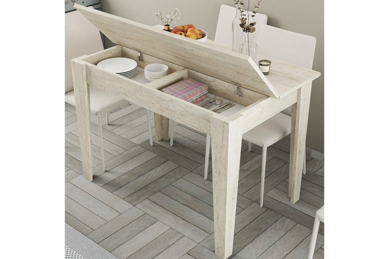 Levents Spisebord 110 cm Rektangulært - Beige - Møbler - Bord - Spisebord & kjøkkenbord