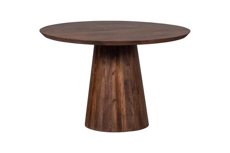 Limit Rundt Spisebord 130 cm med Mangotreplate og Valnøttutseende, Brun