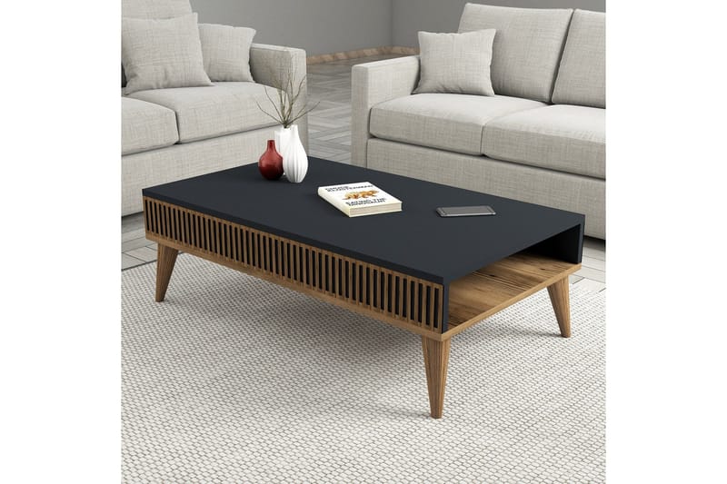 Lissione Sofabord 105 cm - Valnøtt/Antrasitt - Møbler - Bord - Sofabord