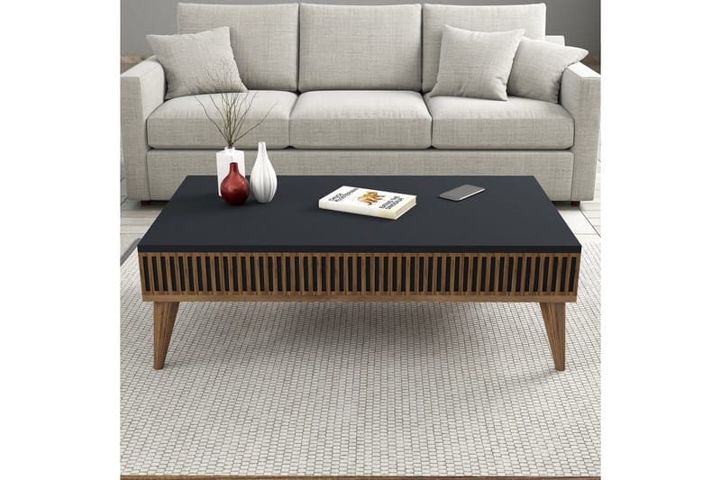 Lissione Sofabord 105 cm - Valnøtt/Antrasitt - Møbler - Bord - Sofabord