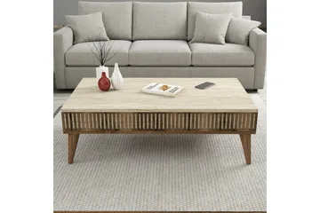 Lissione Sofabord 105 cm - Valnøtt/Beige - Møbler - Bord - Sofabord