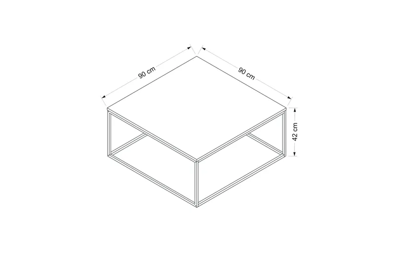 Loni Sofabord 90 cm - Antrasitt - Møbler - Bord - Sofabord