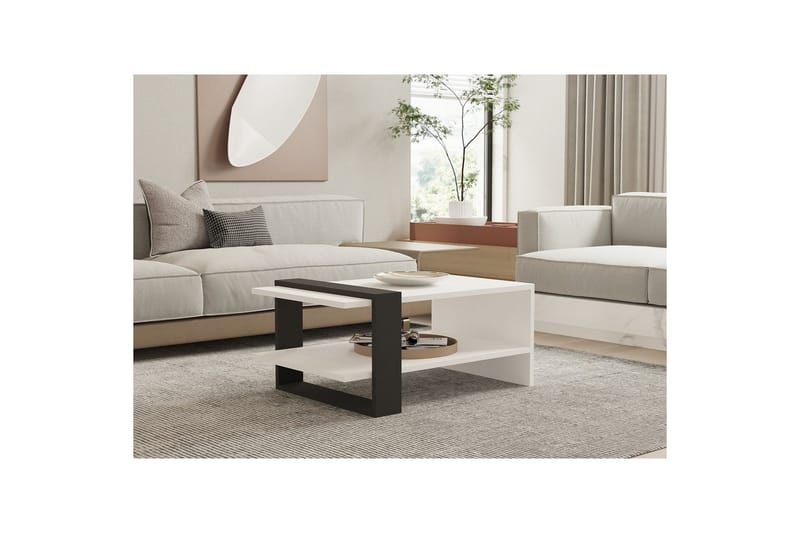 Lorva Stuebord 80 cm - Antrasitt/Hvit - Møbler - Bord - Sofabord