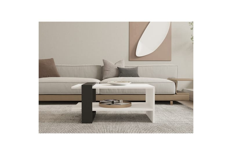 Lorva Stuebord 80 cm - Antrasitt/Hvit - Møbler - Bord - Sofabord