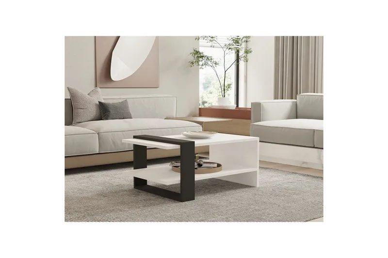 Lorva Stuebord 80 cm - Antrasitt/Hvit - Møbler - Bord - Sofabord