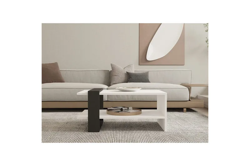 Lorva Stuebord 80 cm - Antrasitt/Hvit - Møbler - Bord - Sofabord