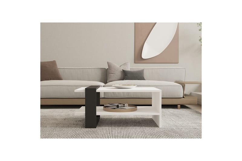 Lorva Stuebord 80 cm - Antrasitt/Hvit - Møbler - Bord - Sofabord