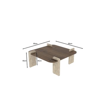 Lorvenor Sofabord 90 cm - Mørkebrun - Møbler - Bord - Sofabord