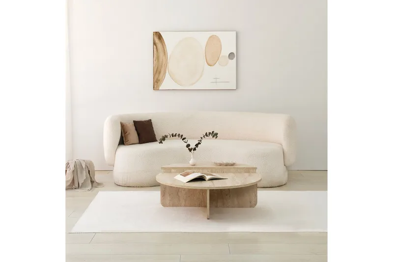 Louvrall Sofabord 90 cm - Beige - Møbler - Bord - Sofabord