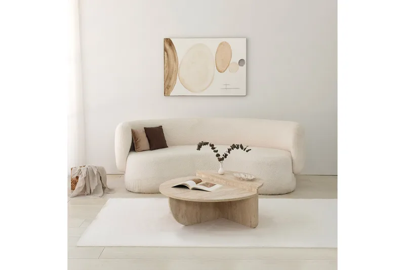 Louvrall Sofabord 90 cm - Beige - Møbler - Bord - Sofabord