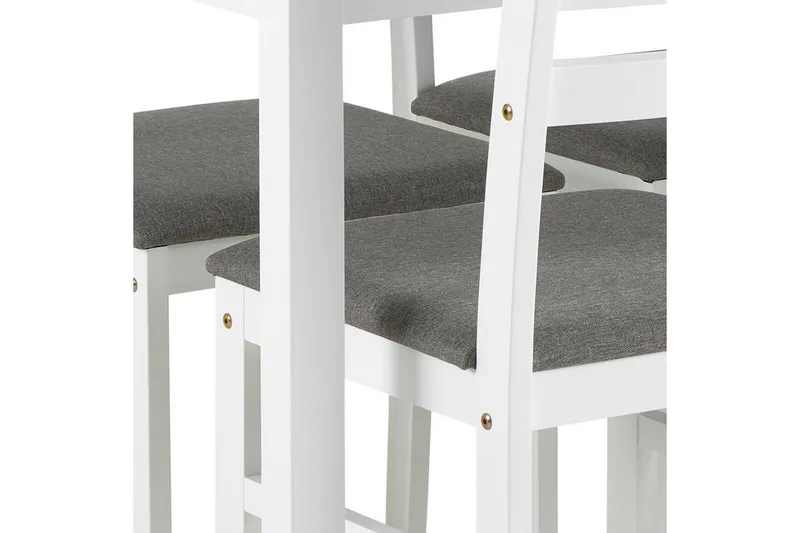 Lumino Spisegruppe 110 Cm + 4 Spisestoler - Hvit - Møbler - Bord - Spisegrupper