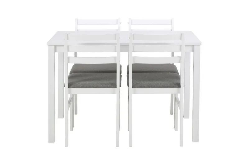 Lumino Spisegruppe 110 Cm + 4 Spisestoler - Hvit - Møbler - Bord - Spisegrupper