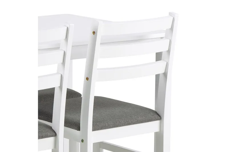 Lumino Spisegruppe 110 Cm + 4 Spisestoler - Hvit - Møbler - Bord - Spisegrupper