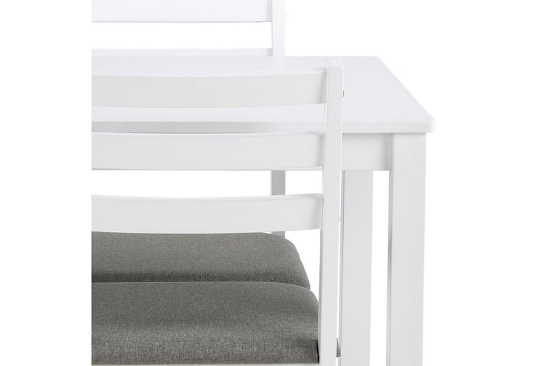 Lumino Spisegruppe 110 Cm + 4 Spisestoler - Hvit - Møbler - Bord - Spisegrupper