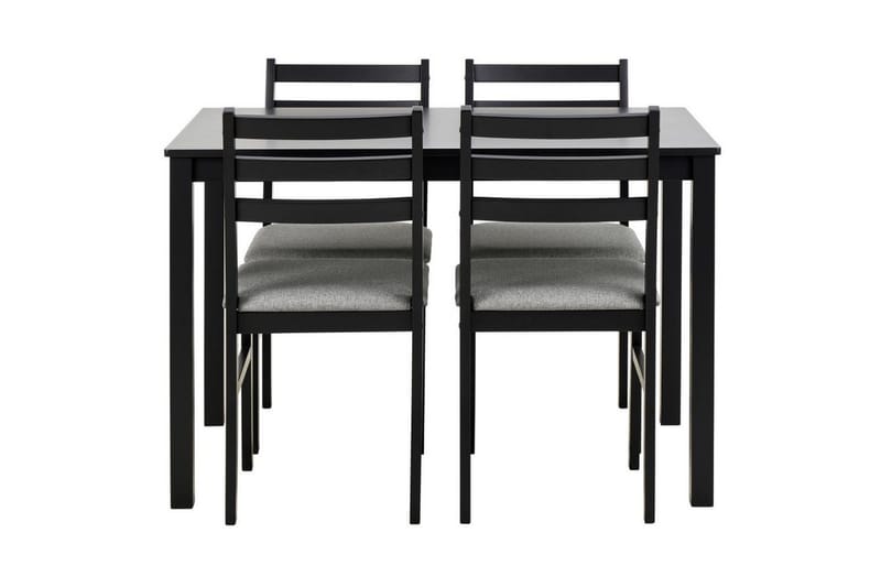 Lumino Spisegruppe 110 Cm + 4 Spisestoler - Svart - Møbler - Bord - Spisegrupper