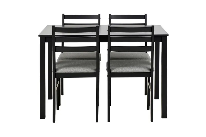 Lumino Spisegruppe 110 Cm + 4 Spisestoler - Svart - Møbler - Bord - Spisegrupper
