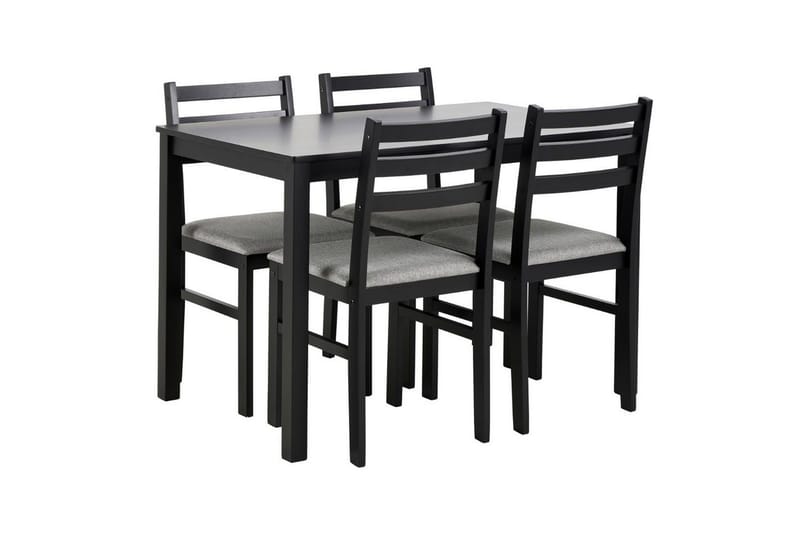 Lumino Spisegruppe 110 Cm + 4 Spisestoler - Svart - Møbler - Bord - Spisegrupper