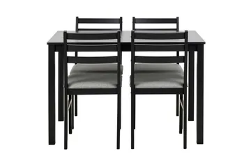 Lumino Spisegruppe 110 Cm + 4 Spisestoler - Svart - Møbler - Bord - Spisegrupper