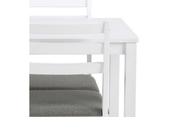 Lumino Spisegruppe 110 cm + 4 stk. Spisestoler - Hvit - Møbler - Bord - Spisegrupper