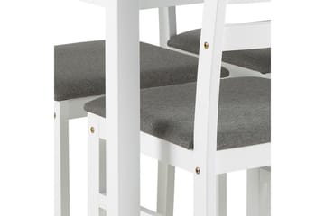 Lumino Spisegruppe 110 cm + 4 stk. Spisestoler - Hvit - Møbler - Bord - Spisegrupper