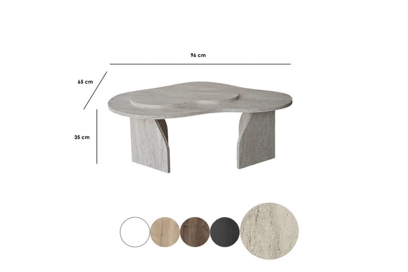 Lunor Sofabord 105 cm - Beige - Møbler - Bord - Sofabord