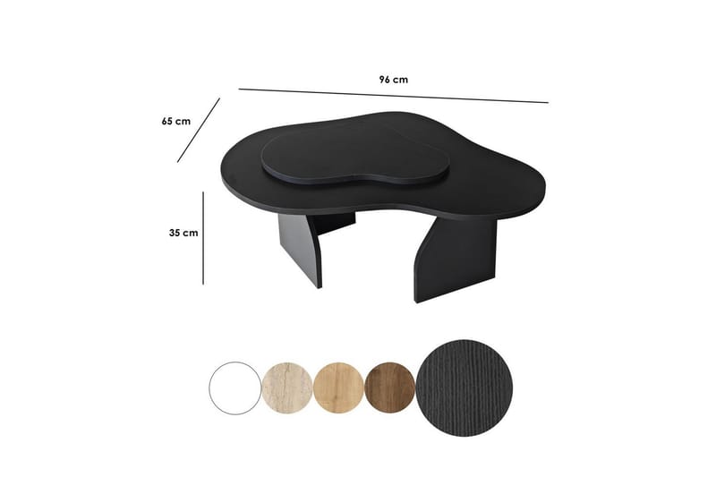 Lunor Sofabord 105 cm - Svart - Møbler - Bord - Sofabord