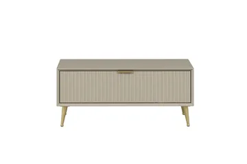Luxe 90 cm Rektangulært Salongbord med Skuffer i Tre - Beige - Møbler - Bord - Sofabord