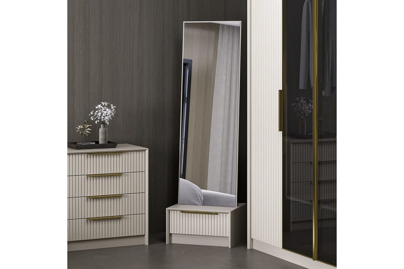 Luxe Sminkebord 54 cm Stone - Stein - Møbler - Bord - Sminkebord & toalettbord - Sminkebord med speil