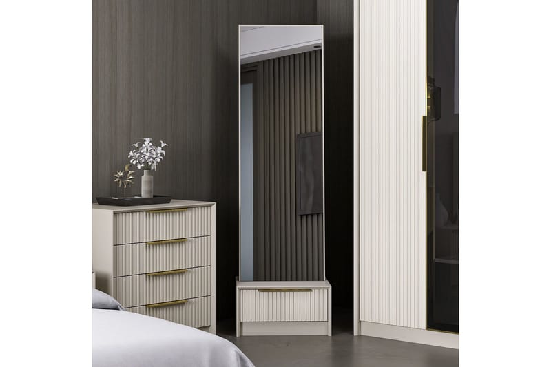 Luxe Sminkebord 54 cm Stone - Stein - Møbler - Bord - Sminkebord & toalettbord - Sminkebord med speil