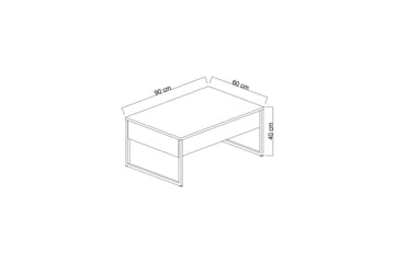 Luxe Sofabord 90 cm - Hvit/Sølv - Møbler - Bord - Sofabord