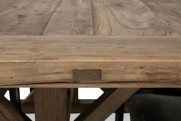 Lyon Forlengningsbar Spisegruppe 200 cm med 6 Tuva Stol - Natur/Svart - Møbler - Bord - Spisegrupper