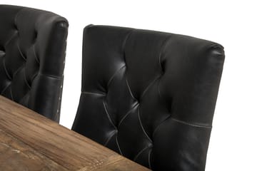 Lyon Spisegruppe 200 cm med 6 Tuva Lenestoler - Natur/Hvit/Svart - Møbler - Bord - Spisegrupper