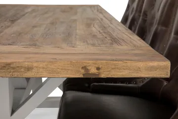 Lyon Spisegruppe 200 cm med 6 Tuva Stol - Natur/Hvit/Brun - Møbler - Bord - Spisegrupper