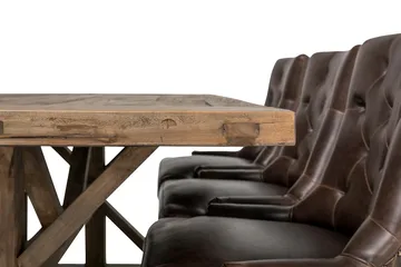 Lyon uttrekkbar spisegruppe 200 cm med 6 Tuva stoler - Natur / Brun - Møbler - Bord - Spisegrupper