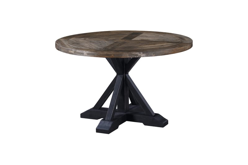 Lyon Premium Spisebord 120 cm Rundt - Natur/Svart - Spisebord & kjøkkenbord