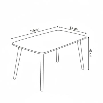 Lyvenn sofabord 100 cm rektangulært - Hvit - Møbler - Bord - Sofabord