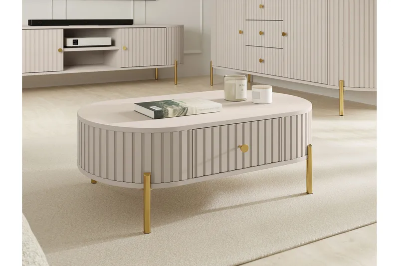 Maggio Sofabord 100x55 cm - Hvit - Møbler - Bord - Sofabord